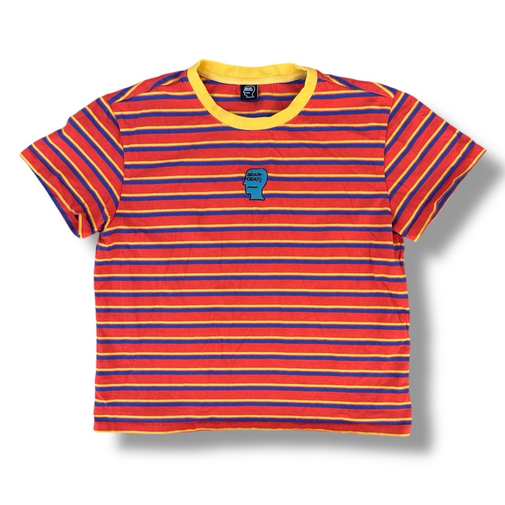 Brain Dead Multicolor Striped Short Sleeve Tee